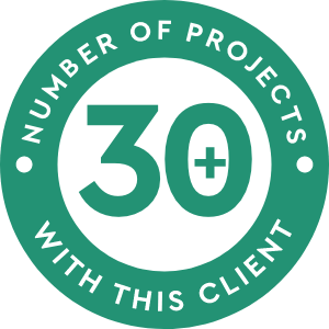 30 plus projects done with this client